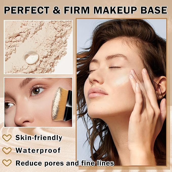 AWCCXMYM Sunscreen Powder Setting Powder SPF 35 Mineral Full Coverage Scalp Sunscreen Setting Spray Powder Makeup for Hair Face Body Flawless Skin, Vegan & Cruelty Free #Translucent