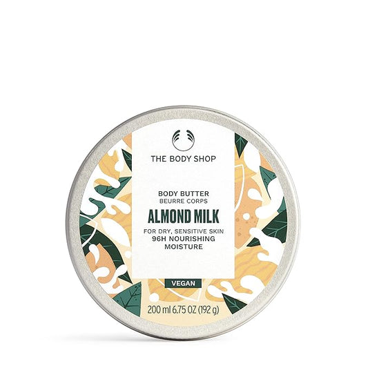 The Body Shop Almond Milk Body Butter - Nourishing & Moisturizing Skincare for Dry and Sensitive Skin – Vegan - 6.75 Oz