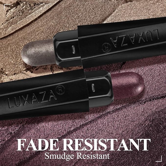 3PCS Cream Eyeshadow Sticks, Neutral Metallic Makeup Pencil For Eyes, Eye Brightener Highlighter, Waterproof & Long Lasting Eye Shadow Stick And Eyeliner Set