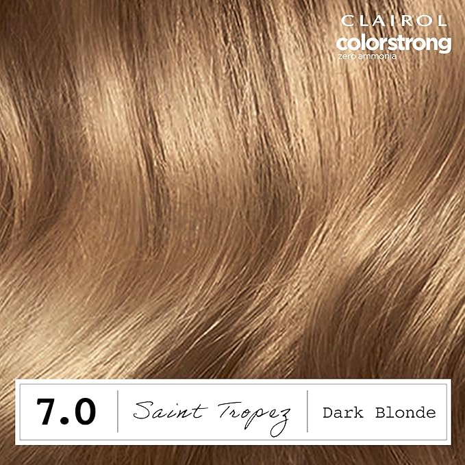 Clairol ColorStrong Permanent Zero Ammonia Hair Dye, 7.0 Dark Blonde - Saint-Tropez Hair Color, Pack of 1