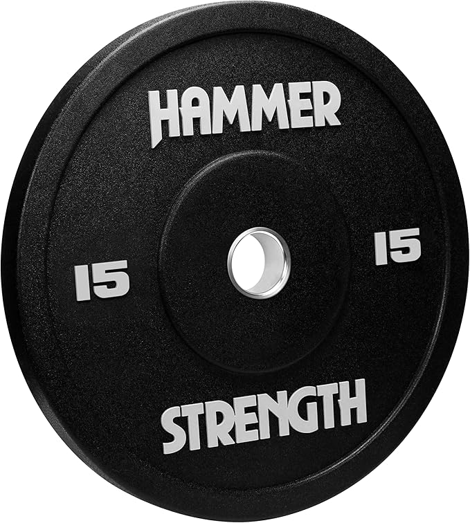 Hammer Strength 15Lb Black Urethane Bumper Plate