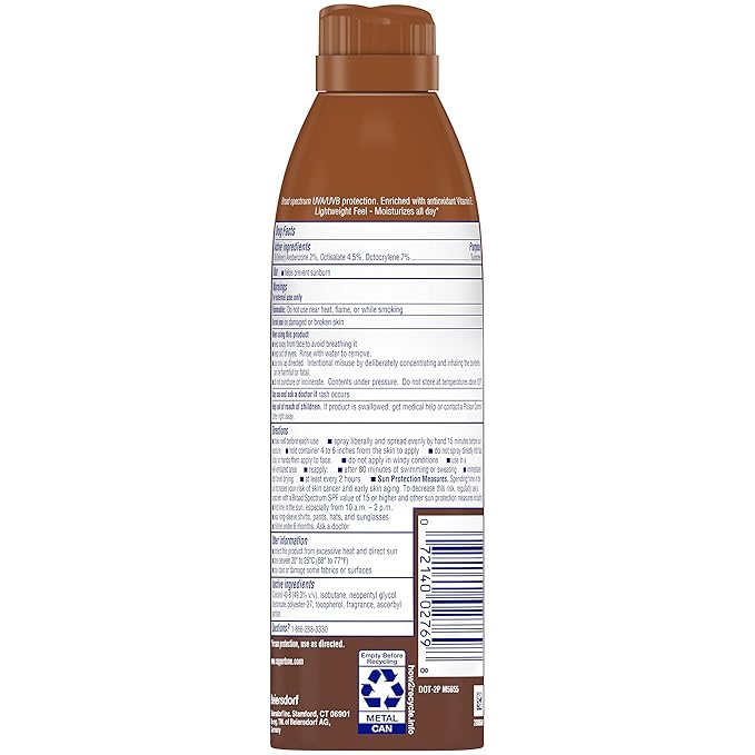 Coppertone Tanning Sunscreen Spray, SPF 15 Broad Spectrum Tanning Sunscreen, Water Resistant Sunscreen, 5.5 Oz, Pack of 3