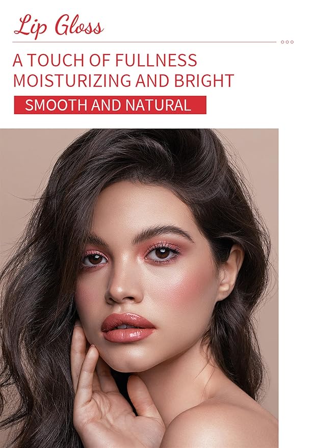 MAEPEOR Moisturizing Lipgloss Set 6PCS Smooth Hydrating Lip Gloss Neutral Nude Nourishing Glossy Lipgloss for Women and Girls (Moisturizing, 6PCS Set A)