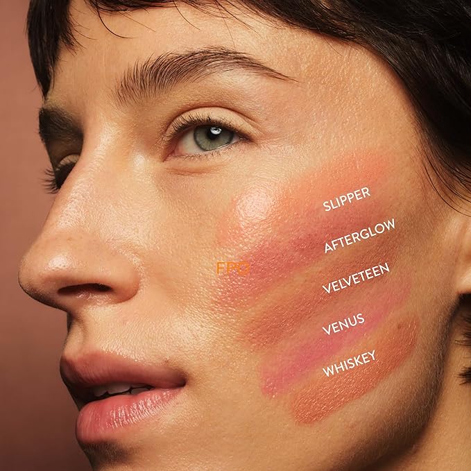 goop Beauty Cream Blush | Sheer Pop of Color for Lips & Cheeks | Vitamin C, Vitamin E & Safflower Oil | Natural Makeup for Glowing Skin | 0.5 oz | Velvelteen - Sheer Mauve