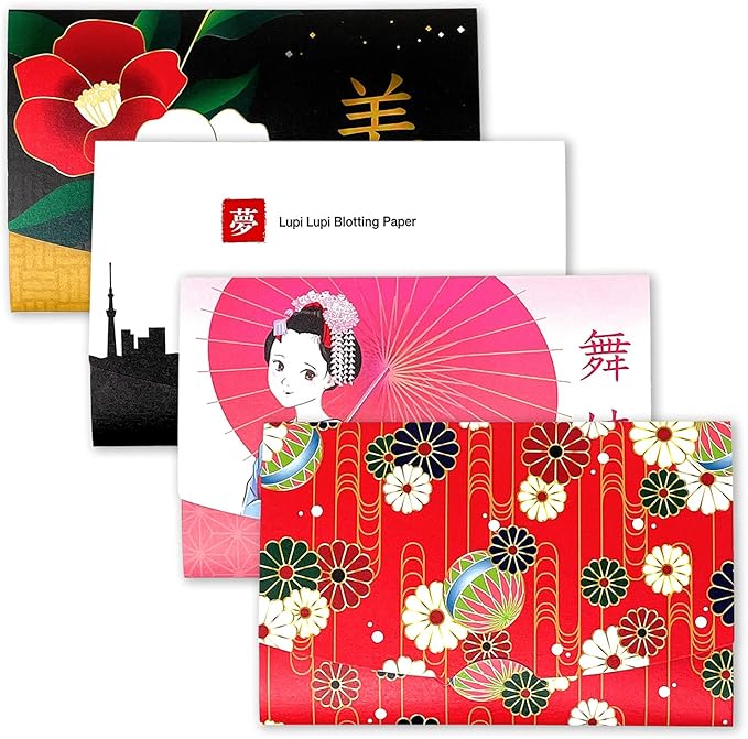 Japaneze Oil Blotting Sheets for Face Blotting Paper 4pk/200 (Traditional)