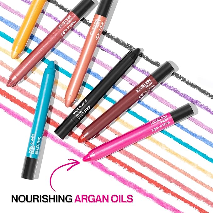 wet n wild Color Icon Cream Eyeshadow Makeup Multi-Stick Peach Born To Flirt (Pack of 2)