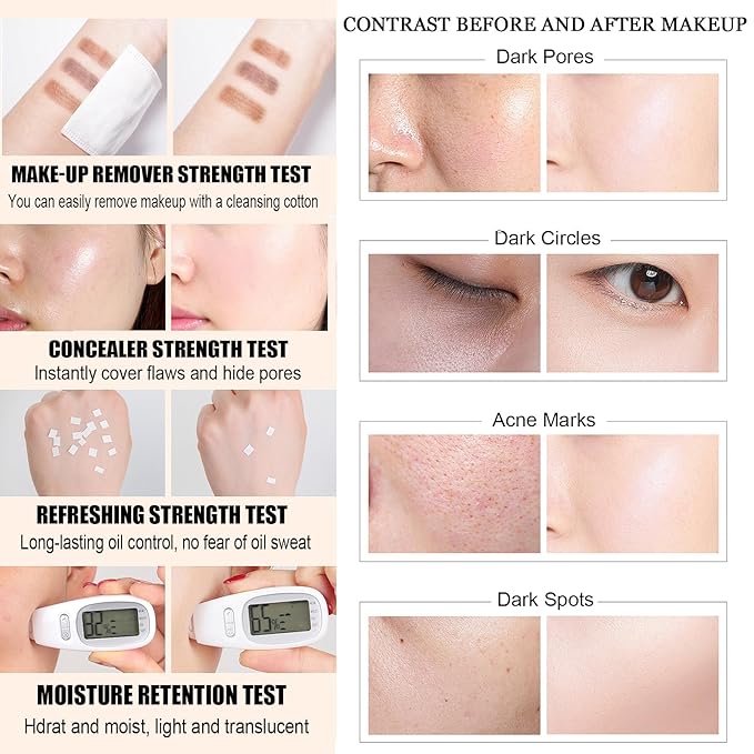 Glow Contour Face Liquid Foundation Bronzer Highlighter Illuminator