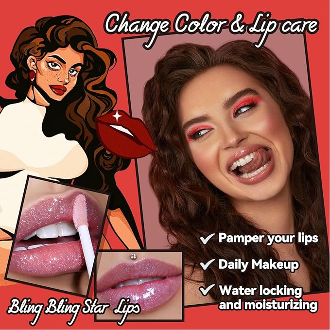 2 Colors Boss Up Color Changing Lip Oil,