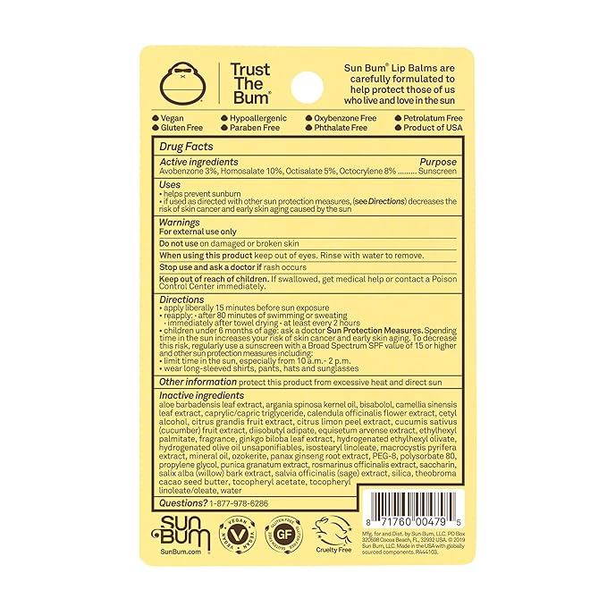 Sun Bum SPF 30 Sunscreen Lip Balm | Vegan and Cruelty Free Broad Spectrum UVA/UVB Lip Care with Aloe and Vitamin E for Moisturized Lips | Variety Pack |.15 oz