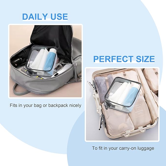 Tsa approved toiletry bag,2 pack
