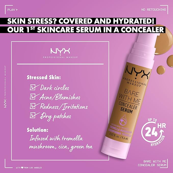 NYX PROFESSIONAL MAKEUP Bare With Me Concealer Serum, - Caramel