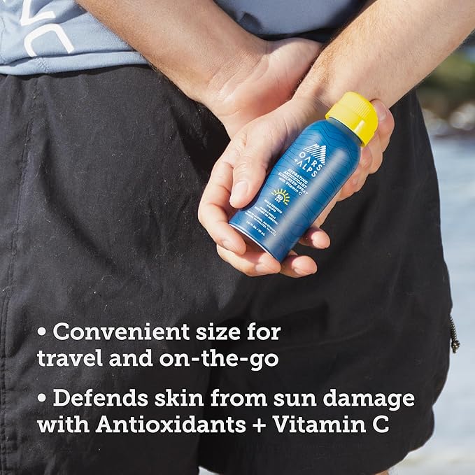 Oars + Alps Hydrating SPF 50 Sunscreen Spray, Infused with Vitamin C and Antioxidants, Water and Sweat Resistant, TSA Friendly, 1.87 Oz