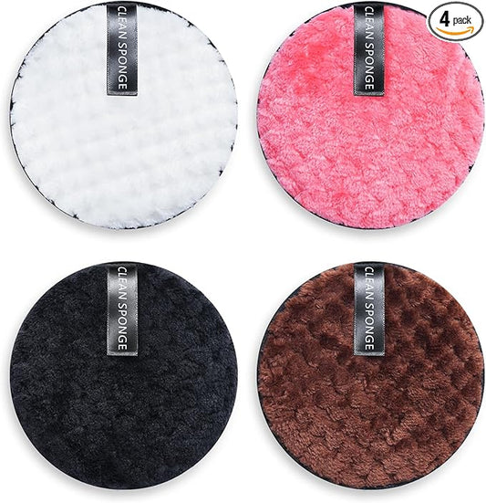 4pcs makeup remover, reusable super