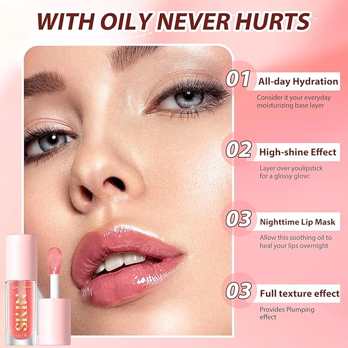 Lipstick Primer Jolilab Fruit Lip Oil,Hydrating Lip Glow Oil,Hydrating