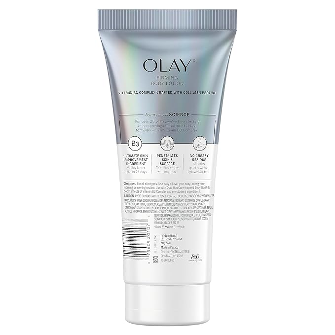 Olay Firming & Hydrating Hand and Body Lotion with Collagen, 6 fl oz Tube (Pack of 3)