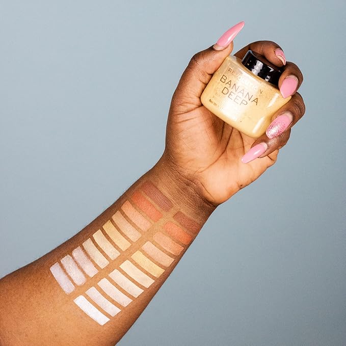 Revolution Beauty, Loose Baking Powder, Makeup Setting Powder, Banana Deep, 1.13 Oz