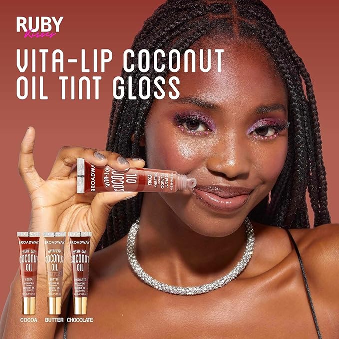 Ruby Kisses Broadway Vita-Lip Tinted & Clear Lip Gloss Set (11 Pack) Ultra-Hydrating & Soothing Formula with Vitamins, High-Shine Non-Sticky Lip Balm with Rosehip+Coconut Oil, Pink & Brown Shades