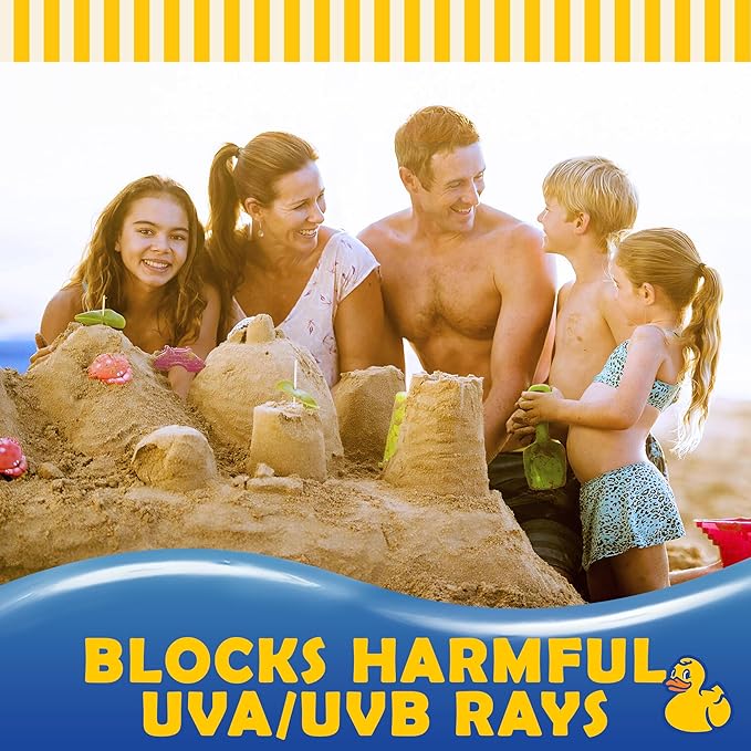 Rubber Ducky | Pump Sunscreen with SPF 50, Vitamin E Sunscreen for Face and Body | Broad Spectrum Lotion | SPF 50 Sunscreen with Pump Alternative for Moisturizing Sunblock (12oz Sunscreen Pump Bottle)