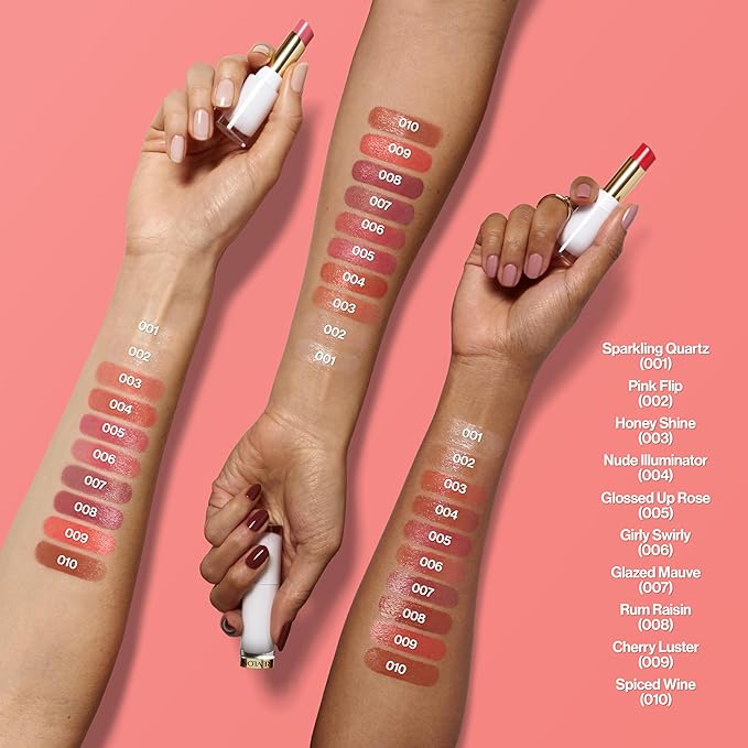 REVLON Super Lustrous Glass Shine Balm, Hydrating Tinted Lipstick, Sheer, Glossy Shiny Finish, 008 Rum Raisin, 0.11 oz