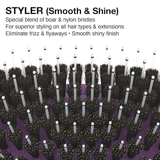Olivia Garden Recycled Plastic Styler (Smooth & Shine) - Black