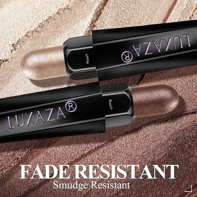 6PCS Cream Eyeshadow Stick Makeup Sets, Metallic And Matte Shimmer Eye Shadow Eye Brightener Stick Pencil Crayon, A02-Taupe Mauve