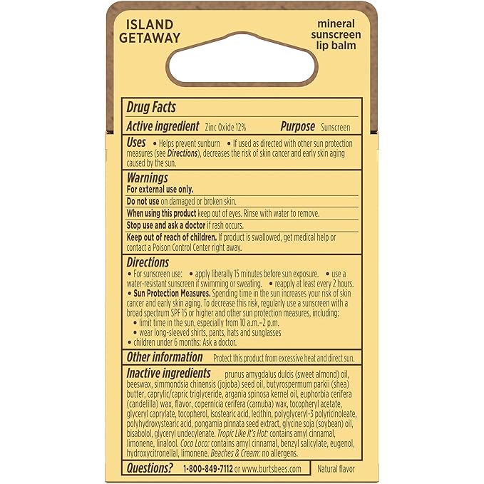 Burt’s Bees SPF 30 Lip Balm, oz