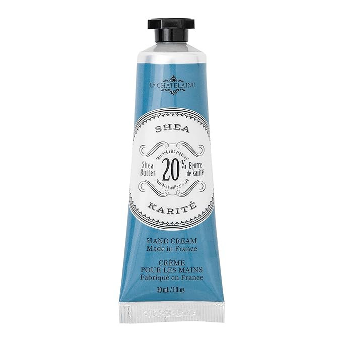 La Chatelaine 20% Shea Butter Hand Cream, Travel Size, Organic Argan Oil, Moisturizing, Nourishing, Extra-Rich Hand Lotion, Made in France, Paraben Free, 1 oz / 30ml (Shea)