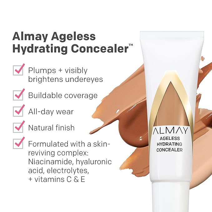 Almay Anti-Aging Concealer, Face Makeup with Hyaluronic Acid, of 2)