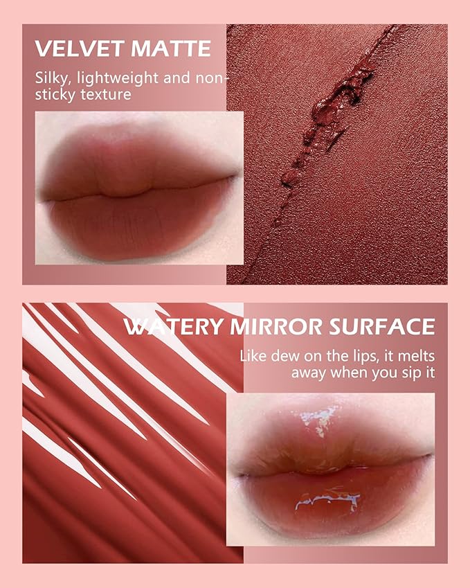 Matte Liquid Lipstick & Glow Lip Oil Gloss Glow