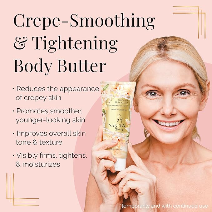 Nakery Neck Creams for Tightening & Firming Skin - Tightening Cream for Body & Face - Neck Firming Cream for Aging Skin - Neck Tightening Cream & Body Cream for Extremely Dry Skin - Seductive Comfort