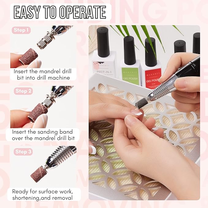 Makartt nail drill bits sanding