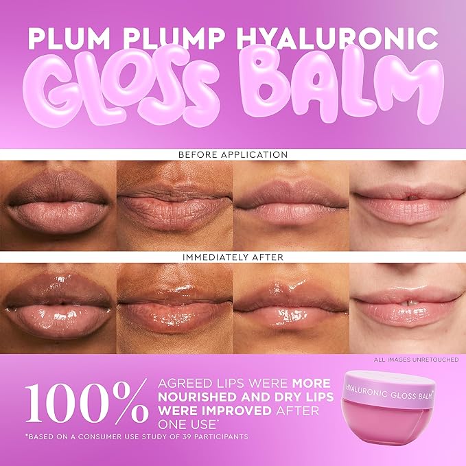 Glow Recipe Hyaluronic Acid Plumping Lip Balm for Women & Men - Clear, Hydrating High-Shine Gloss + Overnight Dry Lips Treatment for a Smooth, Fuller Look - Makeup Prep, Korean Skin Care, 15ml