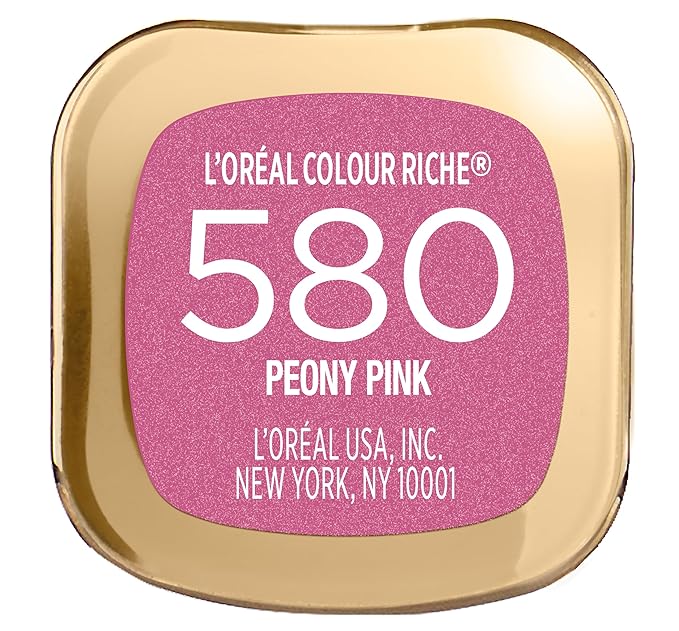 L’Oréal Paris Colour Riche Original Creamy, Hydrating Satin Lipstick with Argan Oil and Vitamin E, Peony Pink , 1 Count