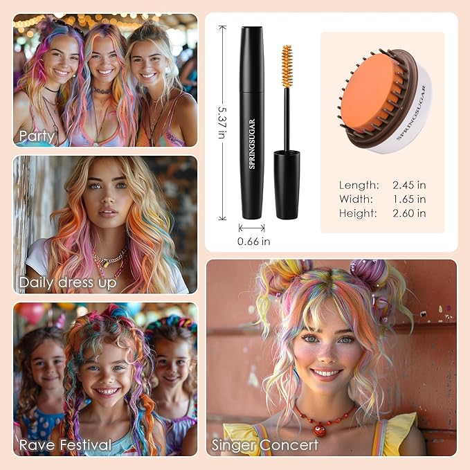 Orange Temporary Hair Chalk Color