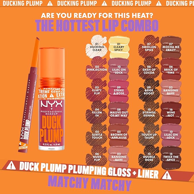 NYX PROFESSIONAL MAKEUP Duck Plump Plumping Lip Liner, Matte Pencil With Up To 10HR Wear, Pinkjection (Pink Lip Liner)