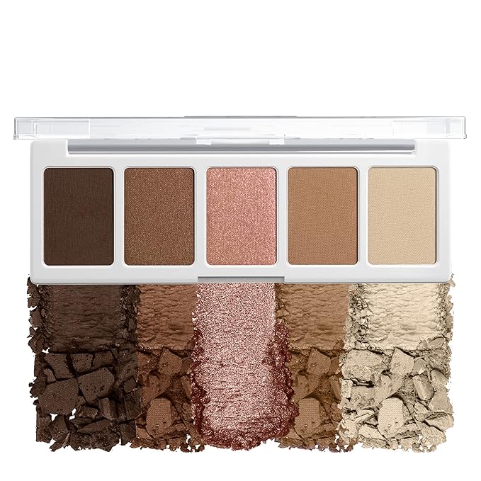 wet n wild Color Icon Eyeshadow Makeup 5 Pan Palette, Matte, Shimmer, Metallic, Long Wearing, Rich Buttery Pigment, Cruelty Free - Walking On Eggshells