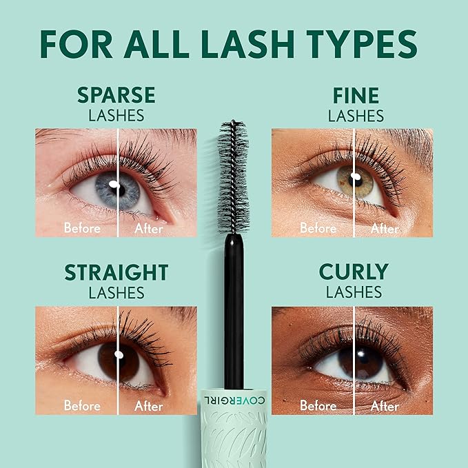 Covergirl Lash Blast Cleantopia Mascara, Volumizing, Smudge-Proof, Vegan Formula, Brown 815, 1 Count