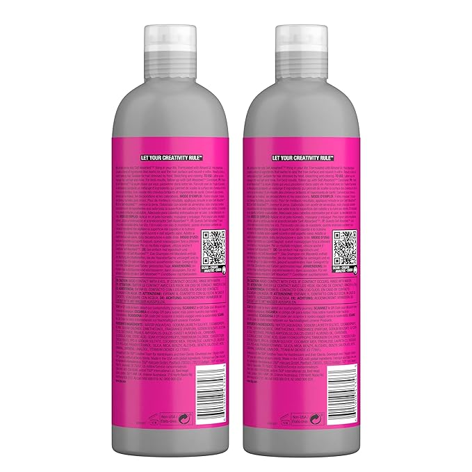 TIGI Bed Head Shampoo and Conditioner For Dry Hair Self Absorbed Nourishing Hair Care to Visibly Repair Hair and Strengthen it From Within 25.36 Fl Oz (Pack of 2)
