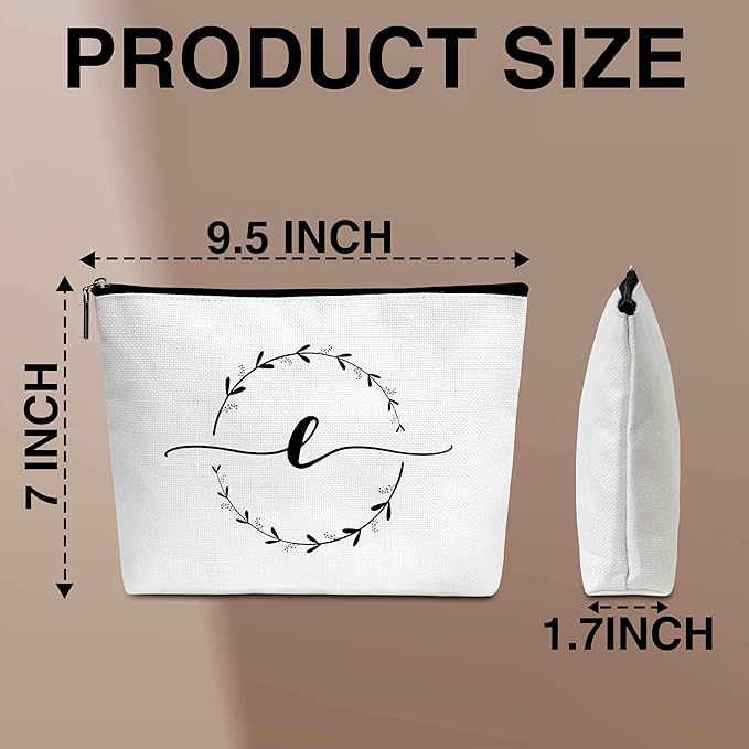 Monogram makeup bag letter toiletry