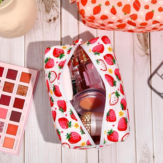 Soidram pink makeup bag quilted