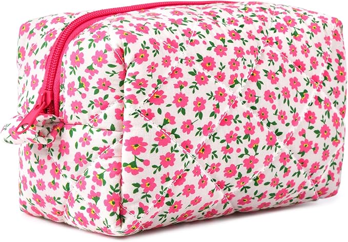 Soidram pink makeup bag floral