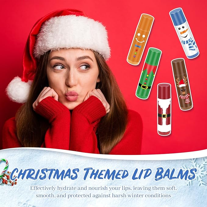 100 Pcs Christmas Lip Balm Lip