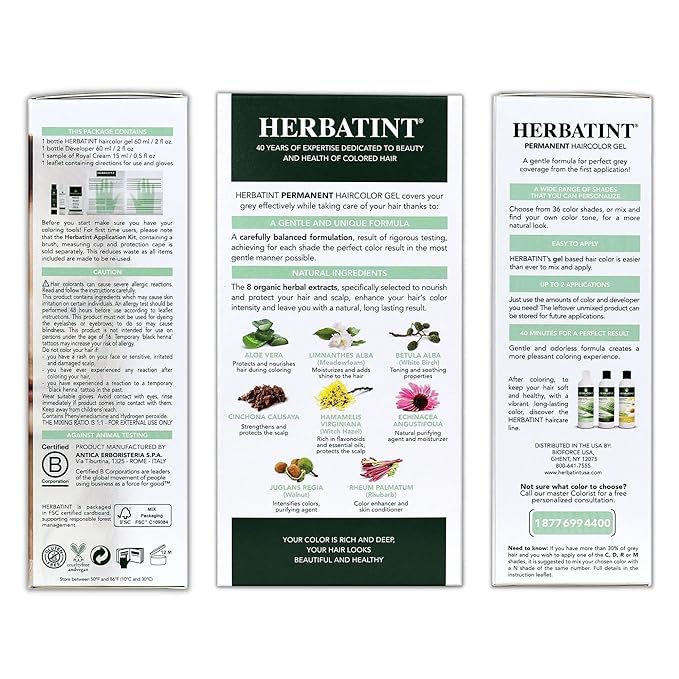 Herbatint Permanent Haircolor Gel, 7R