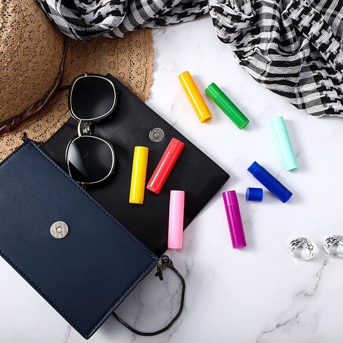 128 Pieces Lip Balm Tubes 5 ml Refillable ml