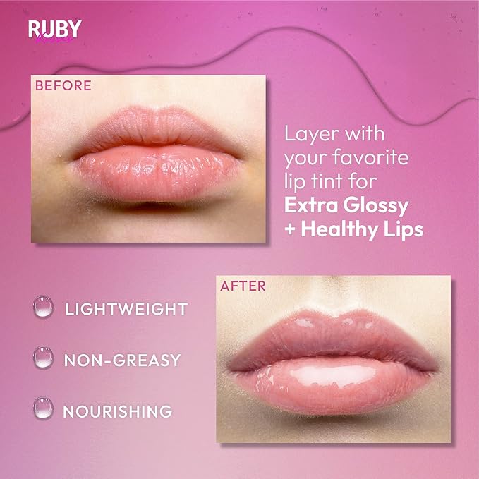 Ruby Kisses Hydrating Lip Gloss Clear Hydrating Lip Gloss (3 PACK)