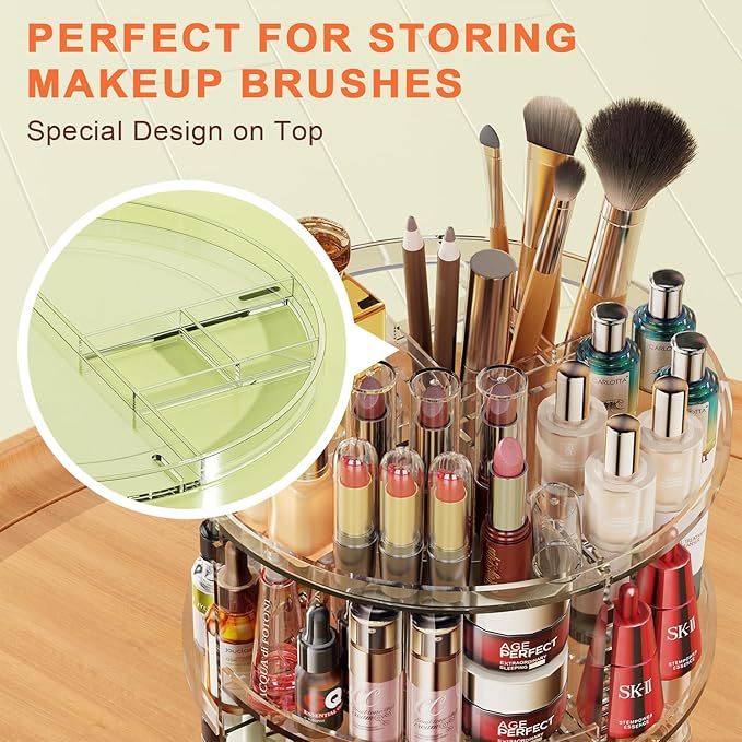 Rotating makeup organizer, diy 7