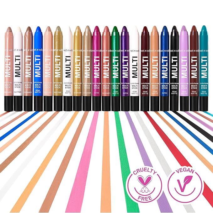 wet n wild Color Icon Cream Eyeliner Eyeshadow Multi-Stick, Moisturizing, Nourishing Velvety Cream-to-Powder Buildable & Blendable Formula, Cruelty-Free & Vegan - Poppy-lar