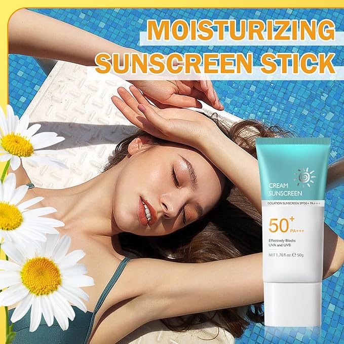 Sunscreen Lotion Stick，Moisturizing Face Sunscreen Lotion SPF 50+ PA+++