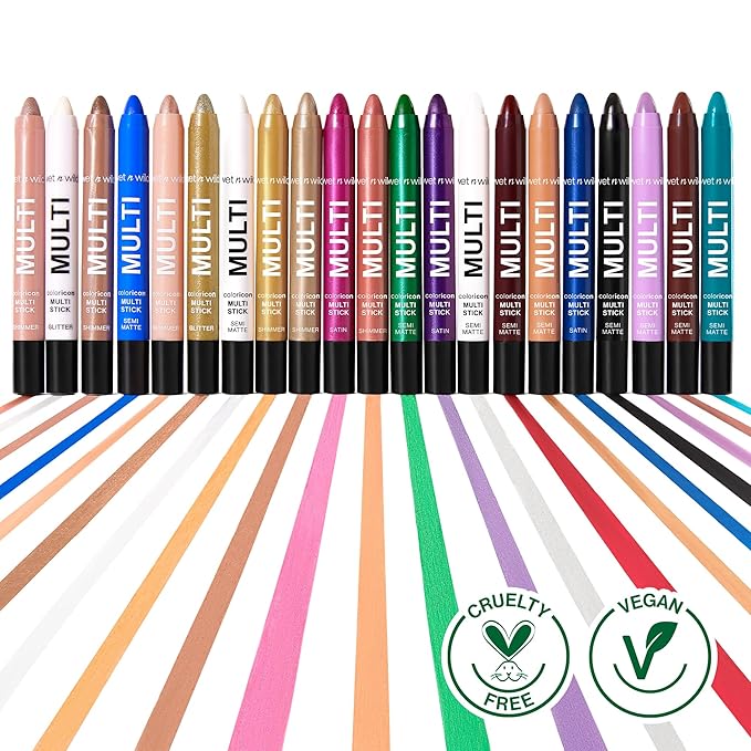 wet n wild Color Icon Cream Eyeliner Eyeshadow Multi-Stick, Moisturizing, Nourishing Velvety Cream-to-Powder Buildable & Blendable Formula, Cruelty-Free & Vegan - Green