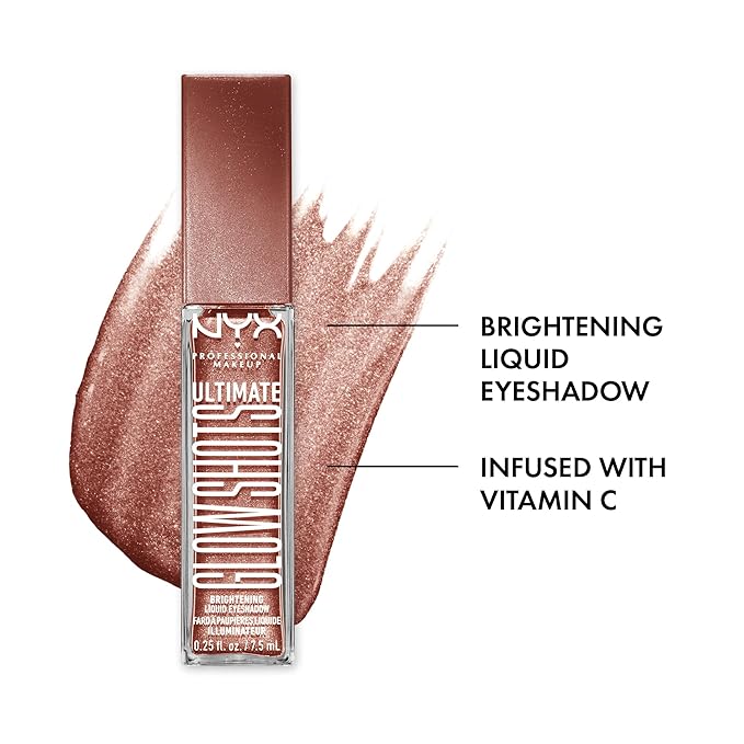 NYX PROFESSIONAL MAKEUP Ultimate Glow Shots, Liquid Eyeshadow, Long-Lasting Shimmer Eye Shadow with Vitamin C - Mango Moment